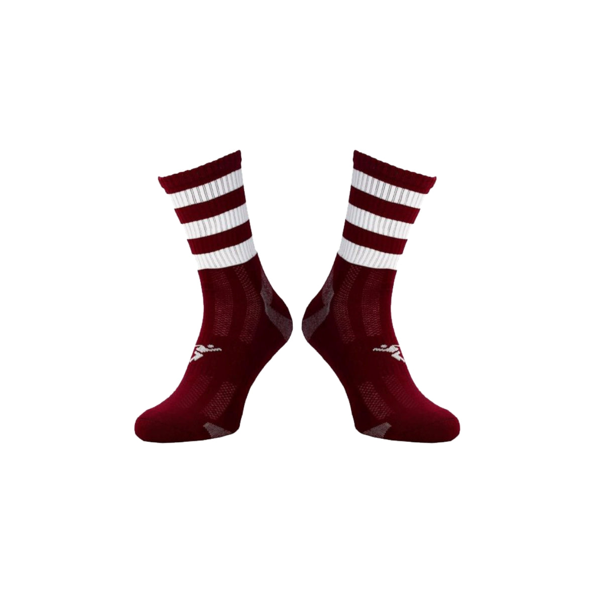Midi Socks - Maroon/White