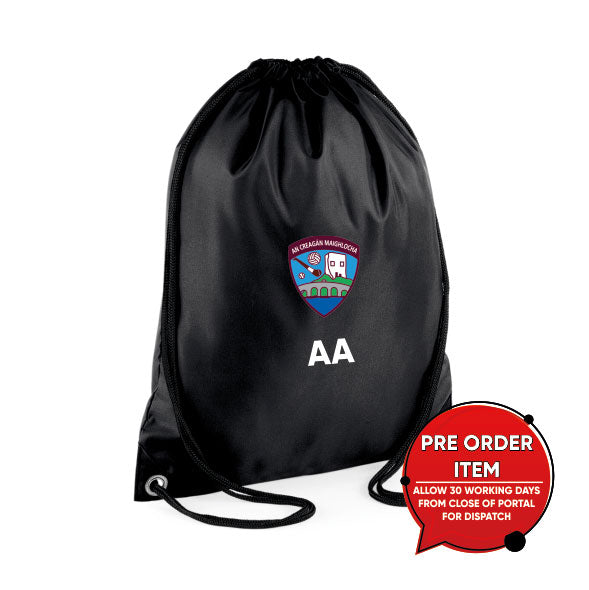 Mountbellew Moylough Camogie - Black Drawstring Bag