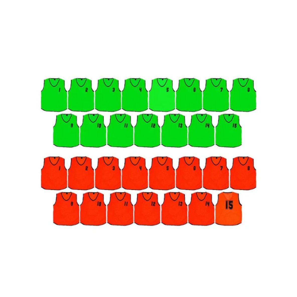 Mesh Numbered 1 - 15 Training Bibs