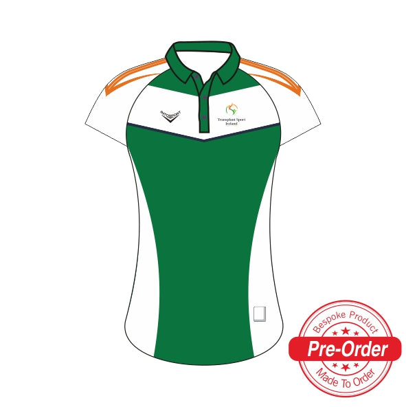 Transplant Sport Ireland - Adult Polo Shirt Green/White