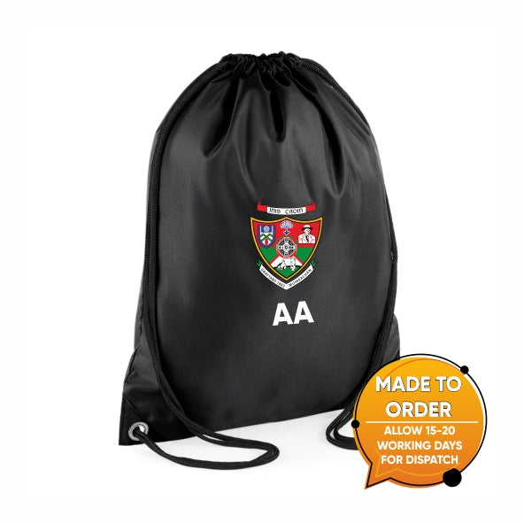 Inniskeen Camogie - Rapid Black Drawstring Bag