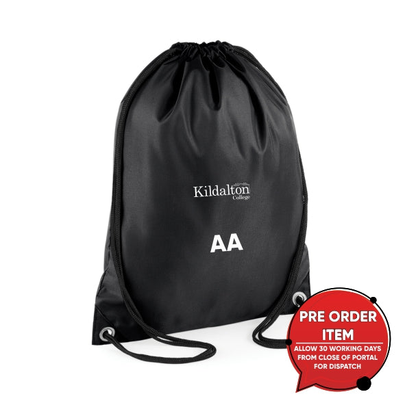 Kildalton College - Black Drawstring Bag
