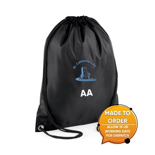 St. Catherine's AC - Rapid Black Drawstring Bag