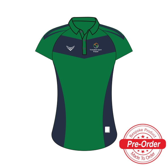 Transplant Sport Ireland - Kid's Polo Shirt Green/Navy
